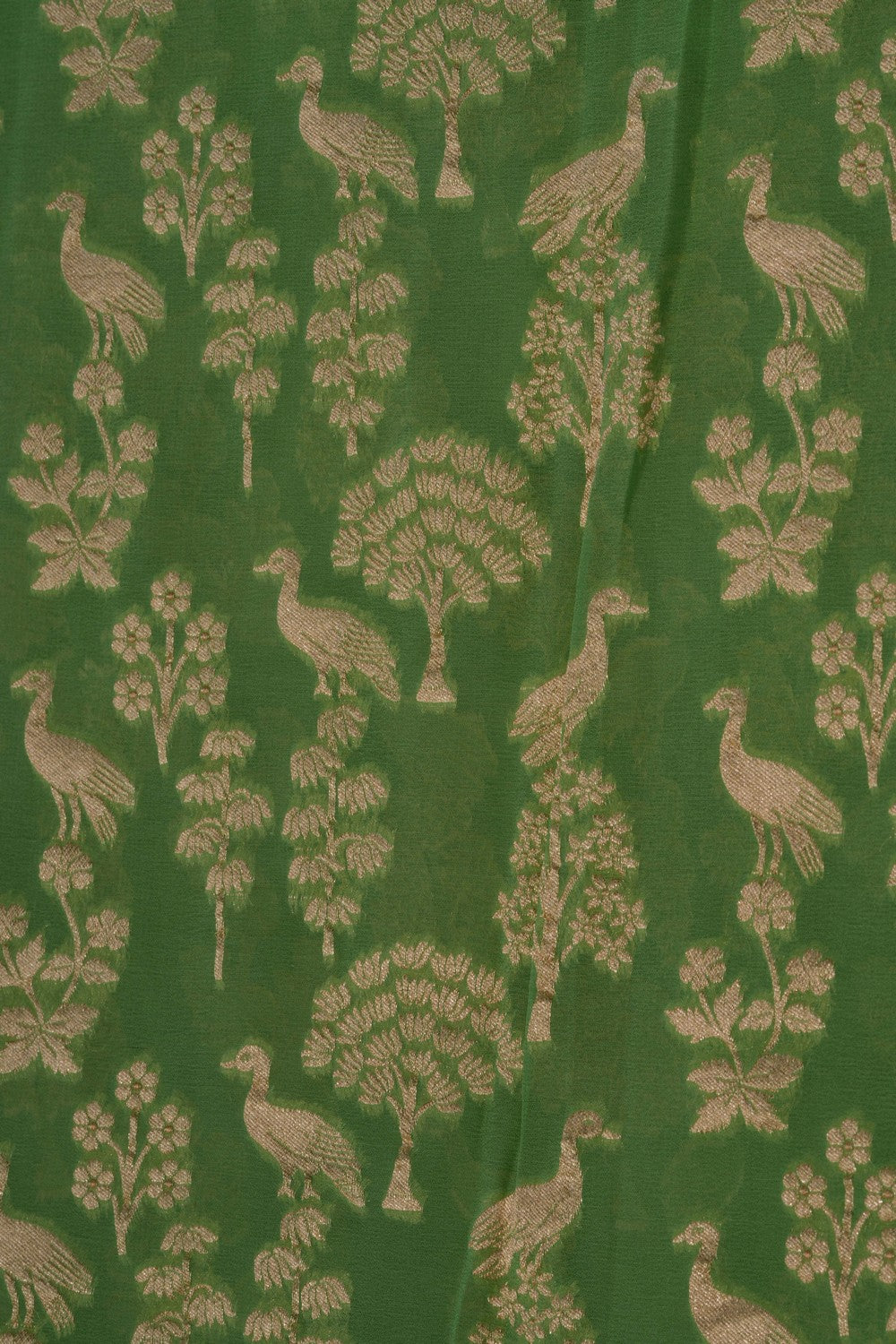 Image of Banarasi Georgette Vibrant Green Saree